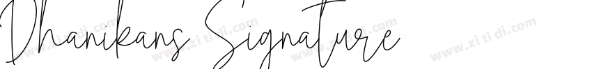 Dhanikans Signature字体转换